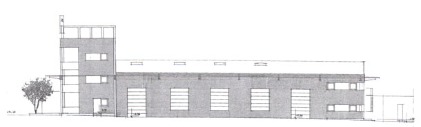 Gewerbehalle mit Büros